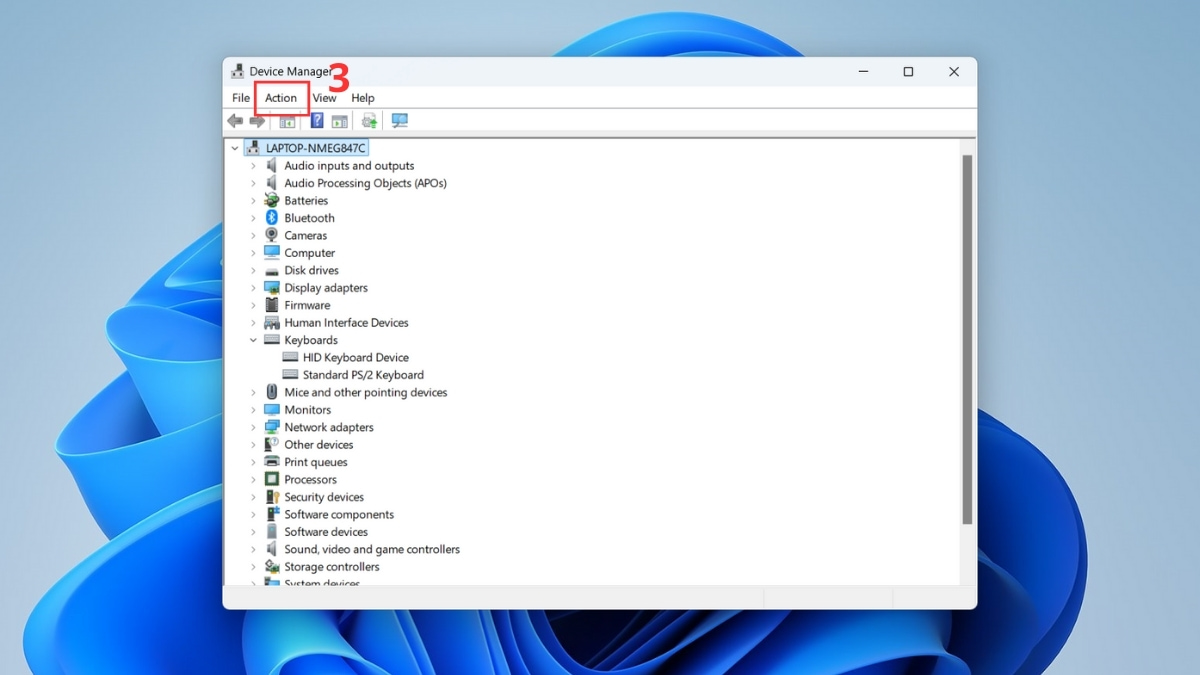 Mở khóa bàn phím bằng Device Manager bước 2