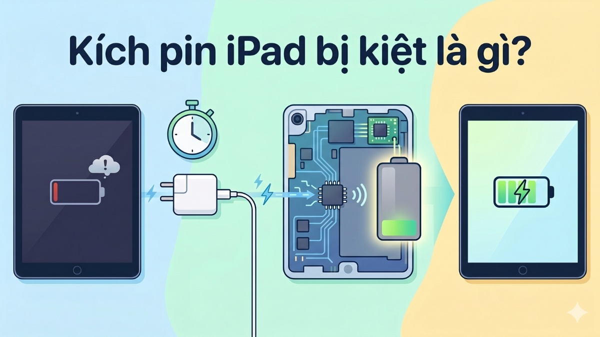 Kích pin là quá trình cắm sạc trong thời gian đủ lâu bằng bộ sạc chính hãng