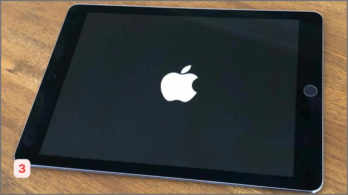 Thả tay khỏi phím khi nhìn thấy biểu tượng Apple xuất hiện