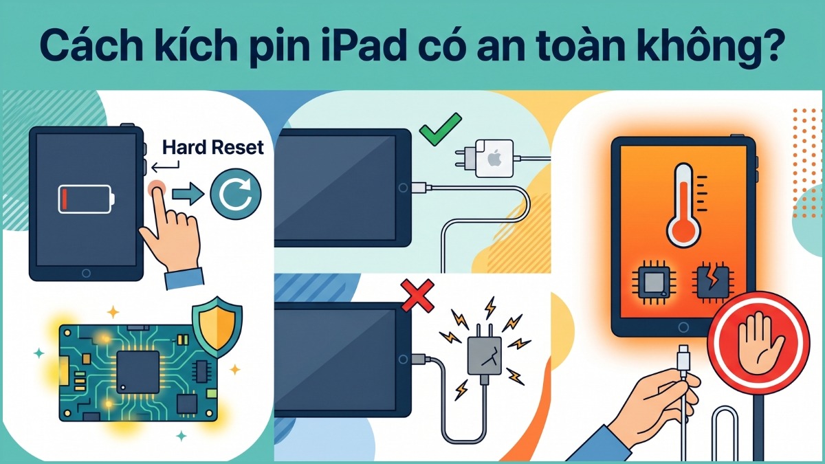 Cách kích pin iPad có an toàn không?