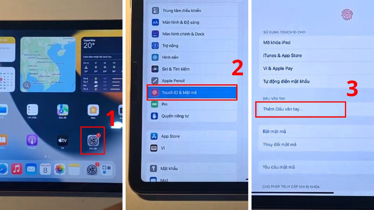 Kiểm tra Face ID của iPad cũ bước 1