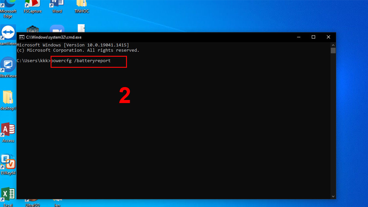 Kiểm tra pin laptop Dell bằng Battery Report của Windows bước 2