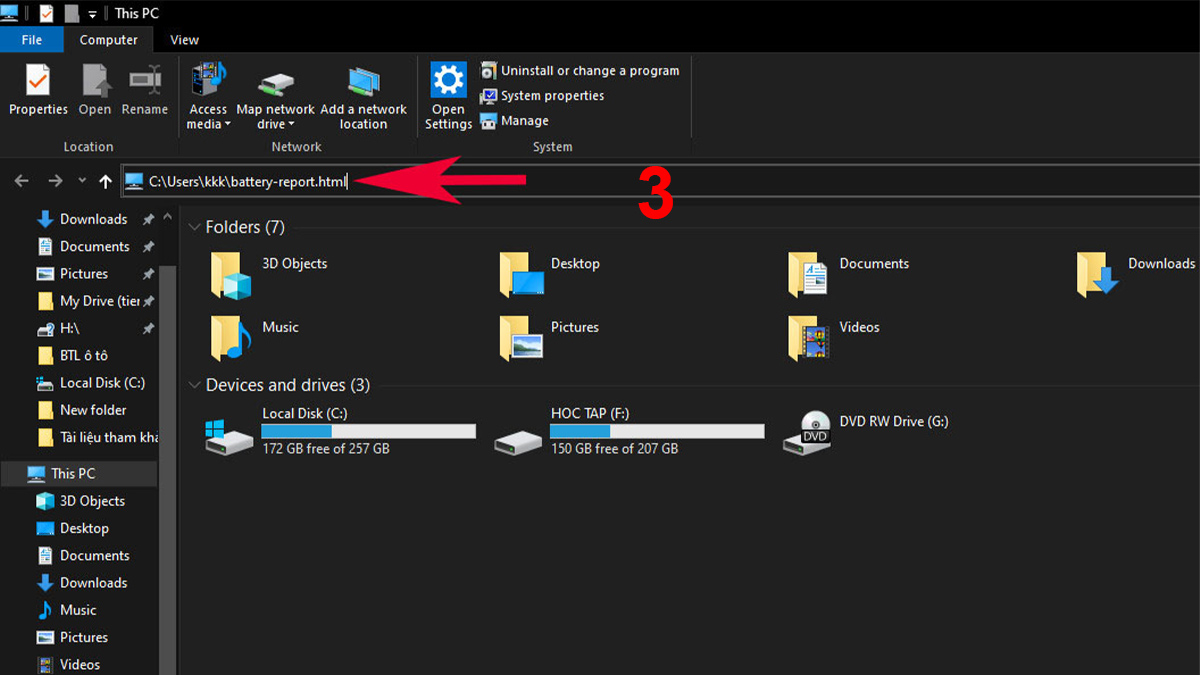 Kiểm tra pin laptop Dell bằng Battery Report của Windows bước 3