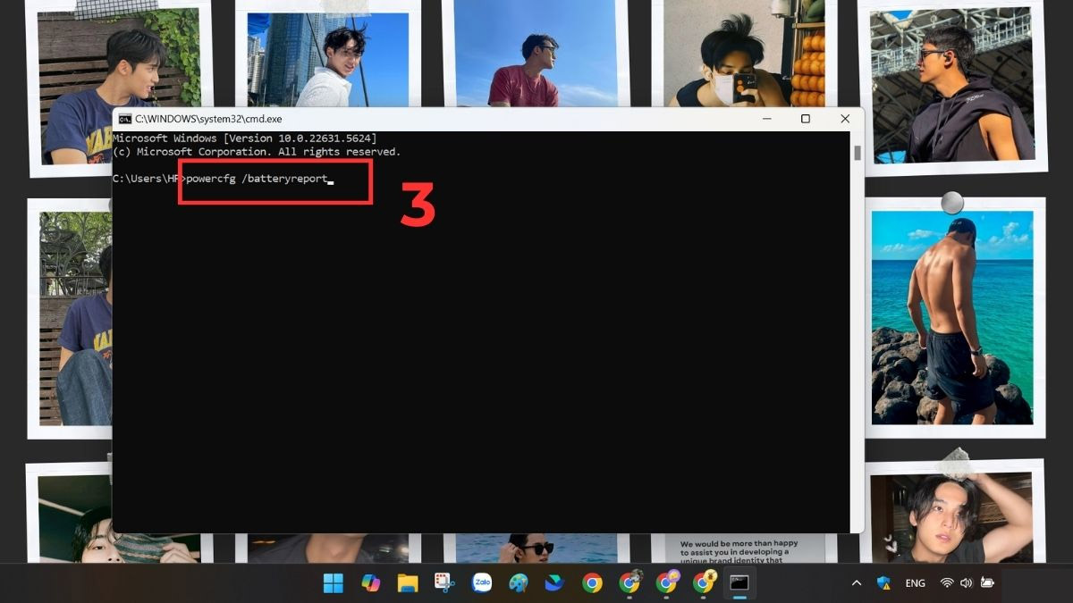 Cách kiểm tra pin laptop Dell Win 11 bước 2