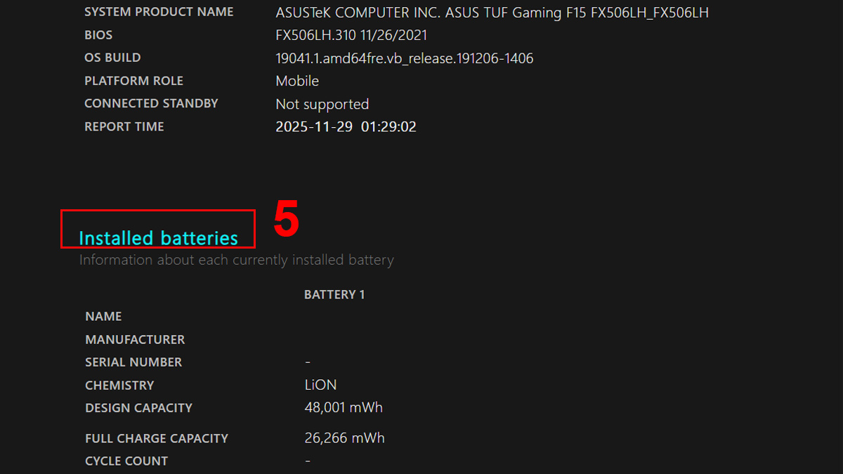Cách kiểm tra pin laptop Dell Win 8 và 10 bước 4