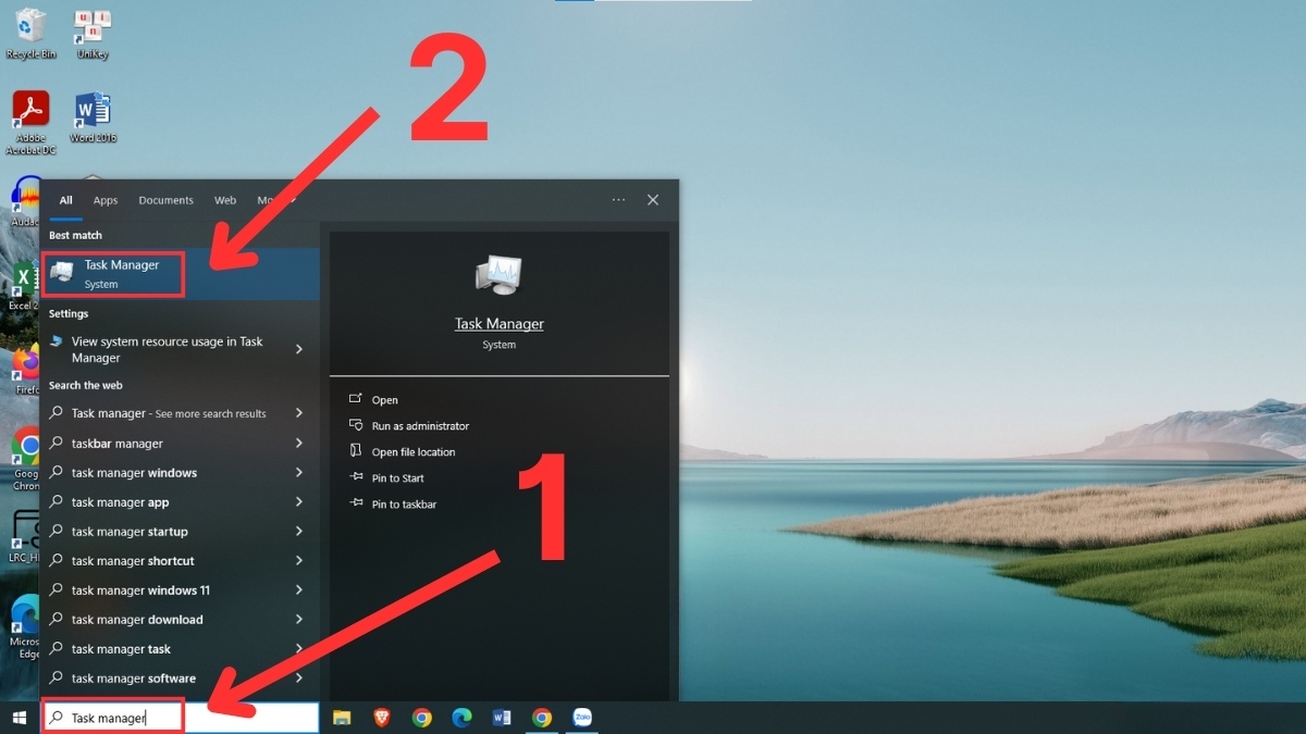 Kiểm tra RAM máy tính bằng Task Manager bước 1