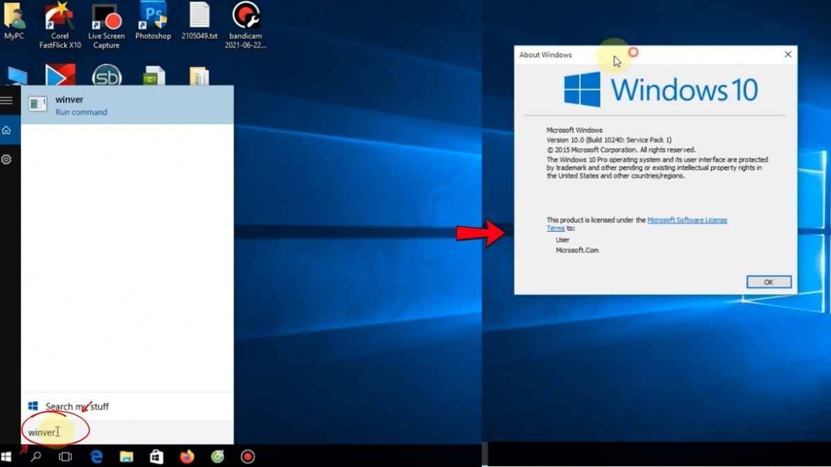 Kiểm tra phiên bản Windows và thời hạn Evaluation bước 1