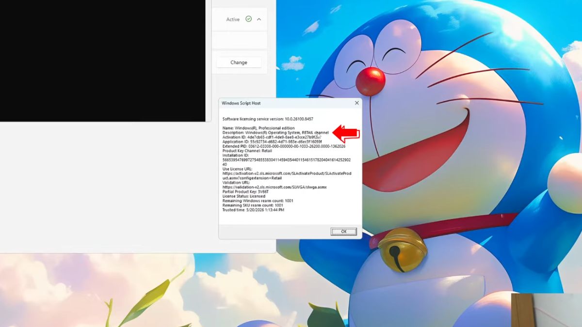 Phân biệt KMS Activation với bản quyền Windows bước 3