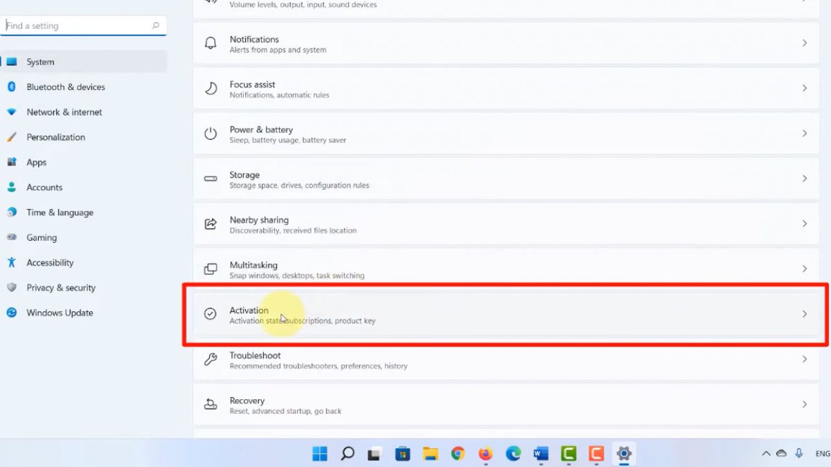 Kiểm tra trạng thái kích hoạt trong Windows Settings bước 2
