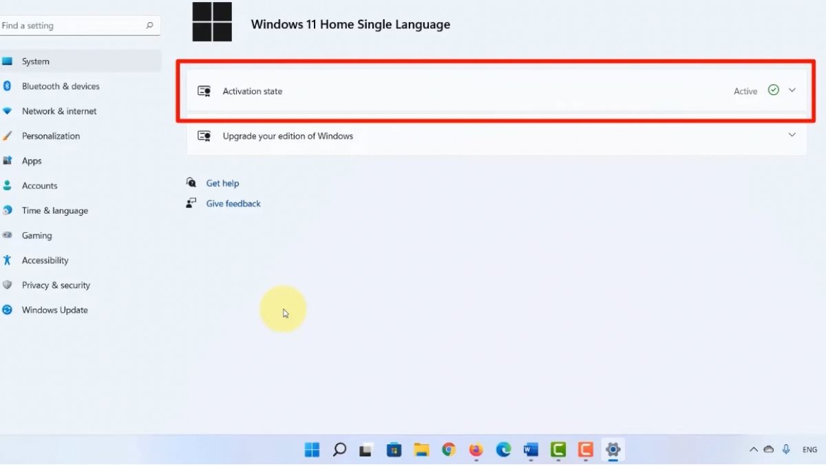 Kiểm tra trạng thái kích hoạt trong Windows Settings bước 3