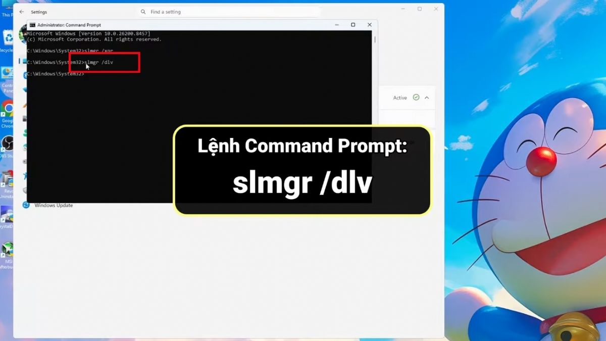 Sử dụng lệnh CMD check Win bản quyền chi tiết bước 3