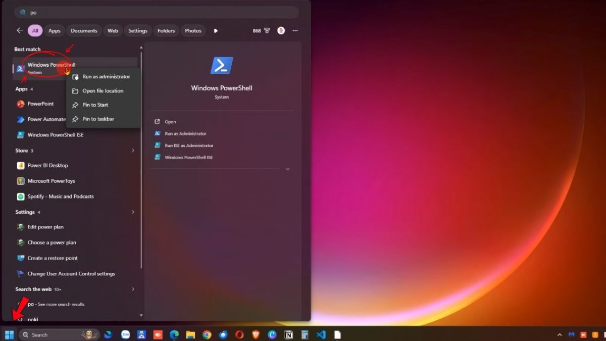 Cách kiểm tra Windows bằng PowerShell bước 1
