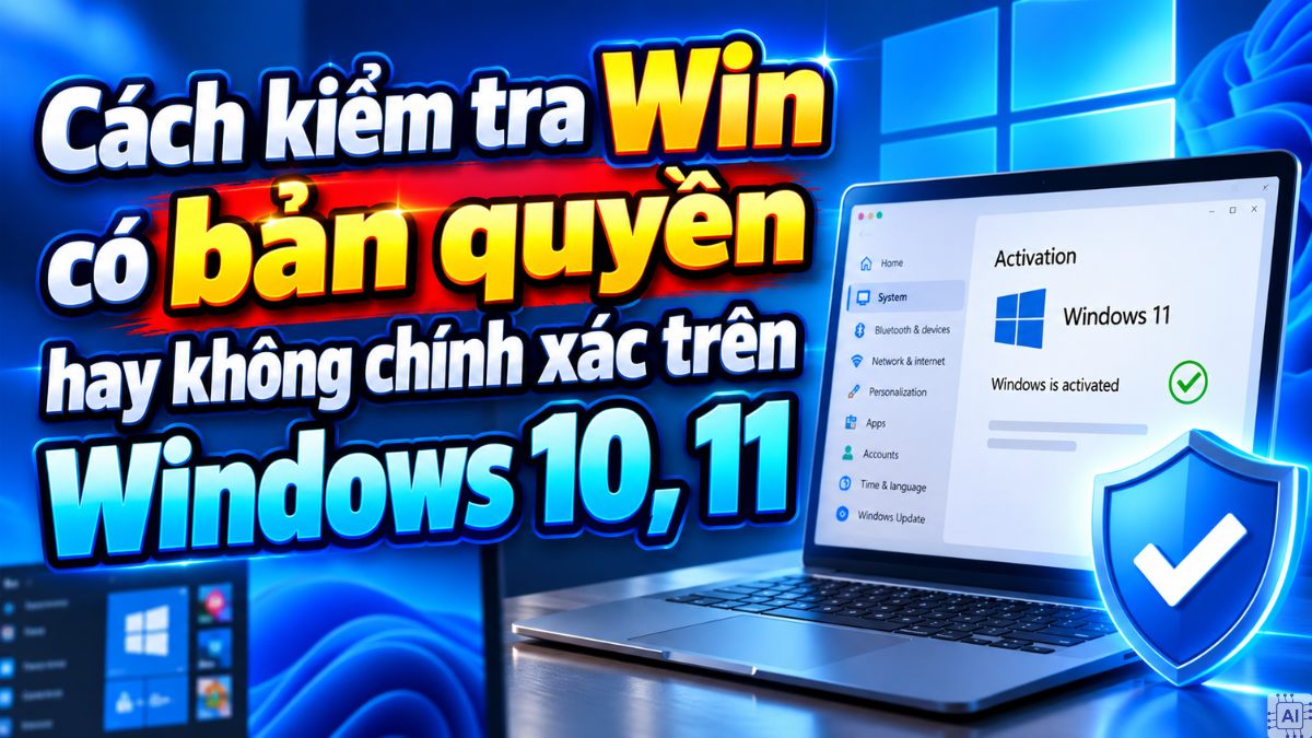 Cách kiểm tra Win có bản quyền hay không? Hướng dẫn chi tiết