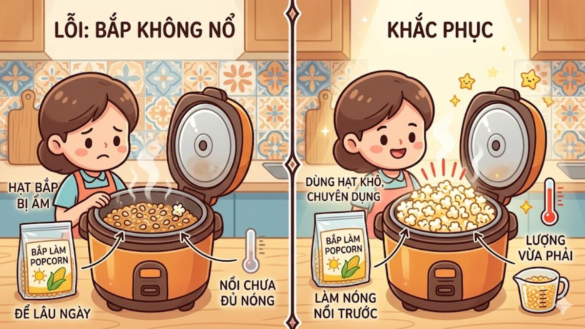 Lỗi bắp rang không nổ và cách khắc phục