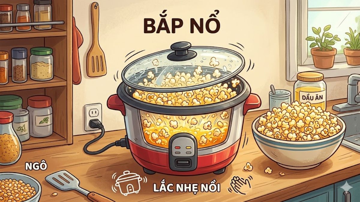 Đợi bắp nổ