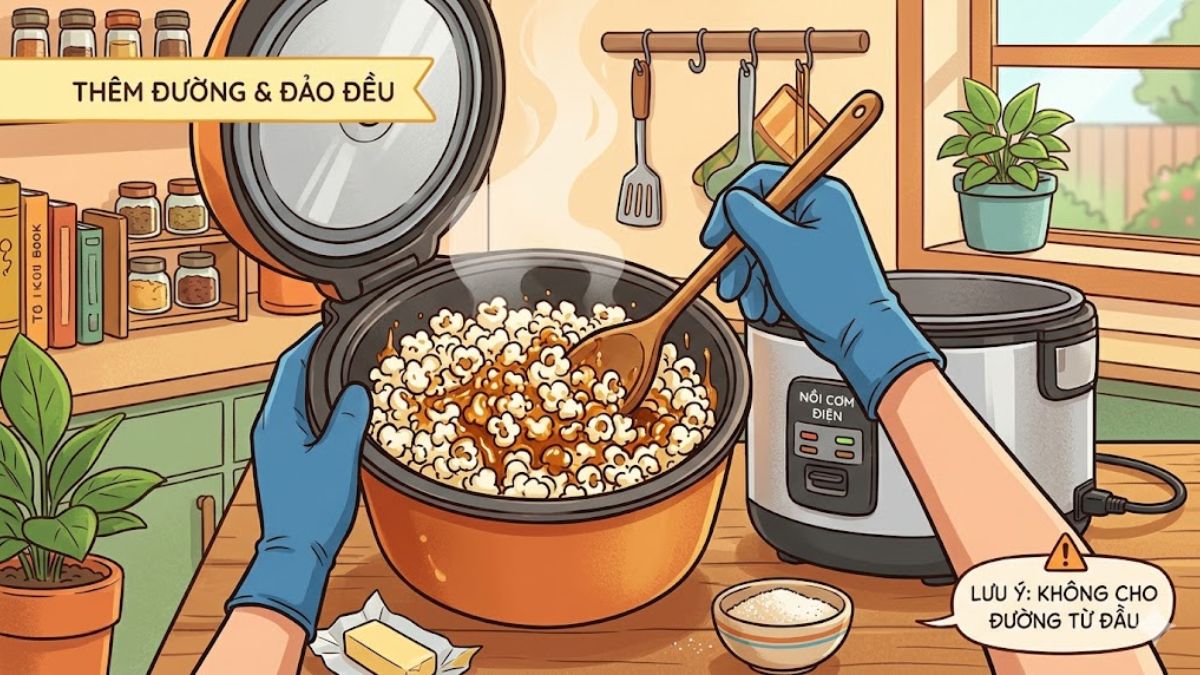 Thêm đường và đảo đều