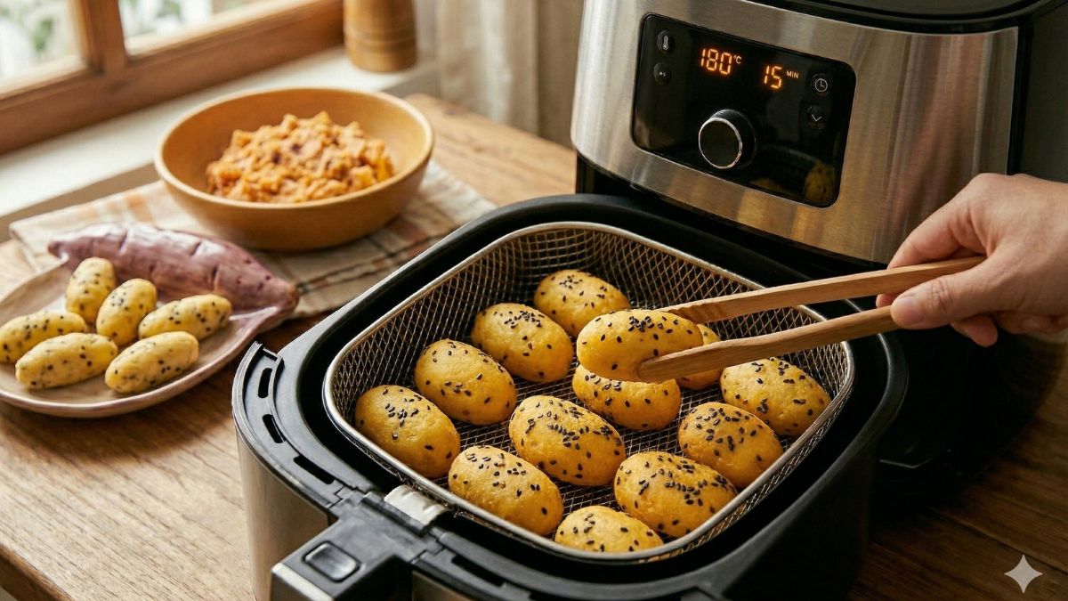 Mẹo làm khoai lang kén bằng nồi chiên không dầu ngon hơn