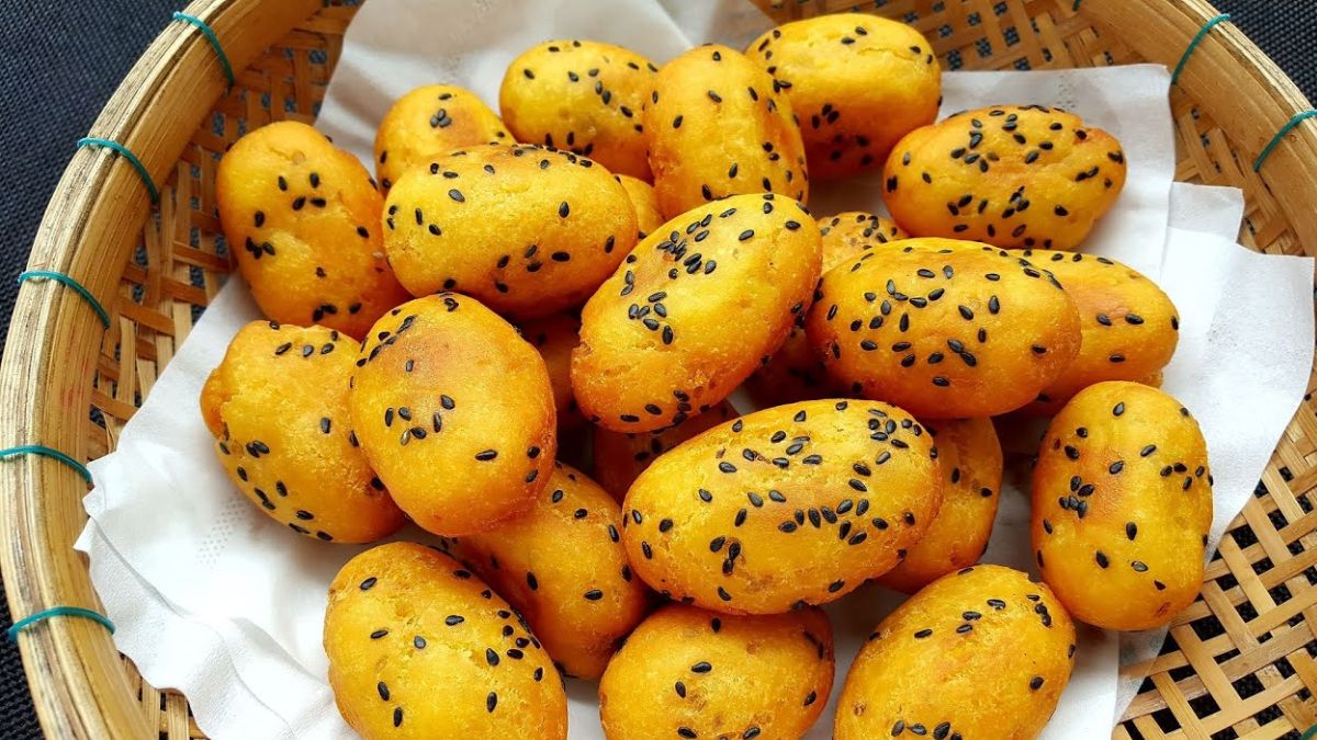 Cách làm khoai lang kén bằng nồi chiên không dầu - Bước 5 thành phẩm khoai lang kén