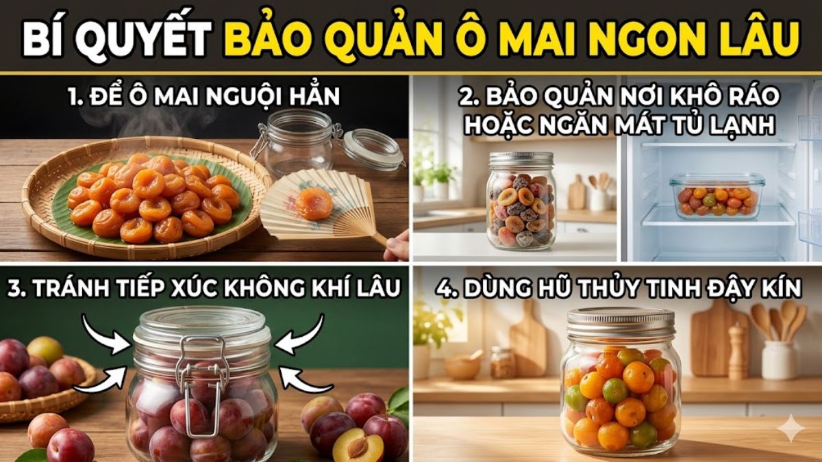 Cách bảo quản ô mai mận sau khi làm