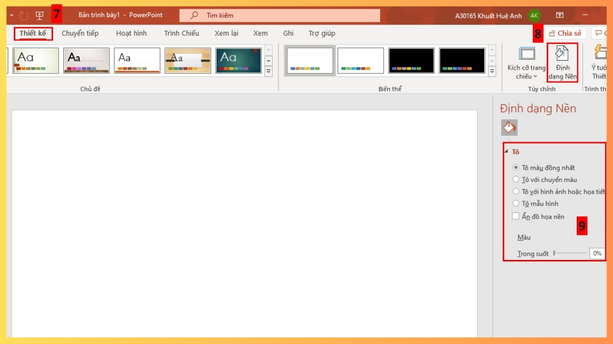 Hướng dẫn cách làm Poster bằng PowerPoint trên máy tính chi tiết bước 2