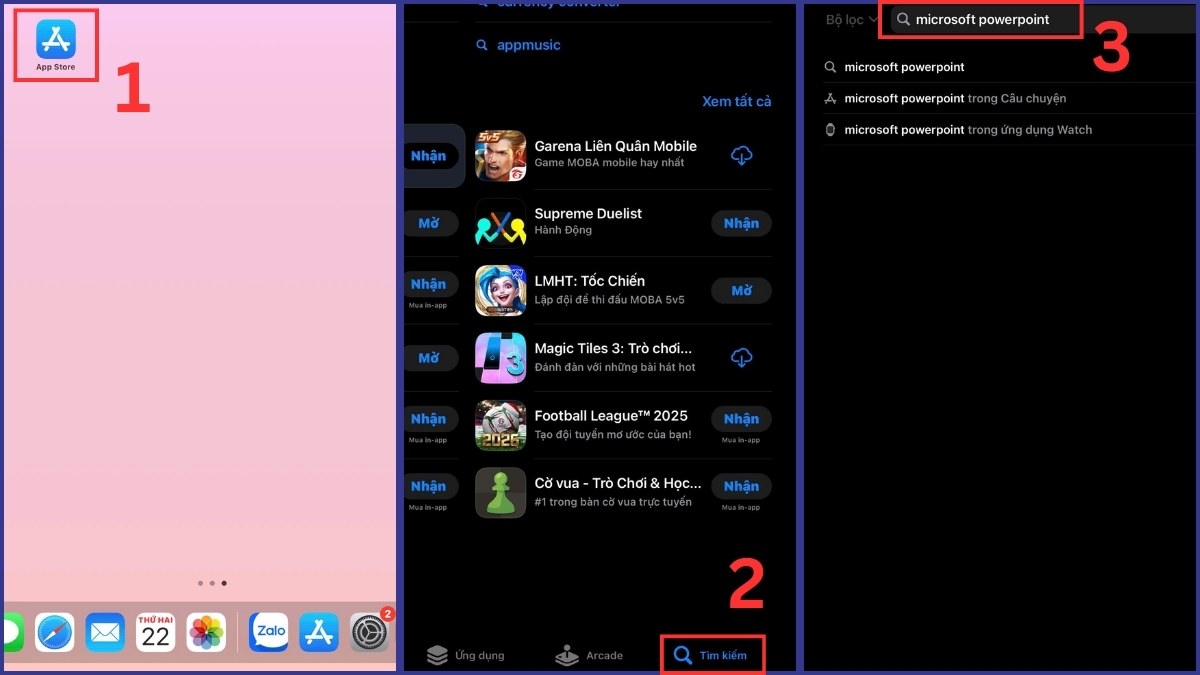 Hướng dẫn cách tải PowerPoint trên iPad nhanh nhất bước 1