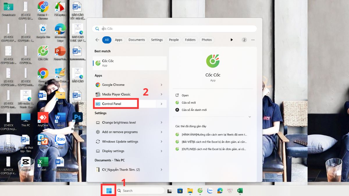 Sửa chữa bộ ứng dụng của Office để khắc phục tình trạng file Excel bị lỗi bước 1