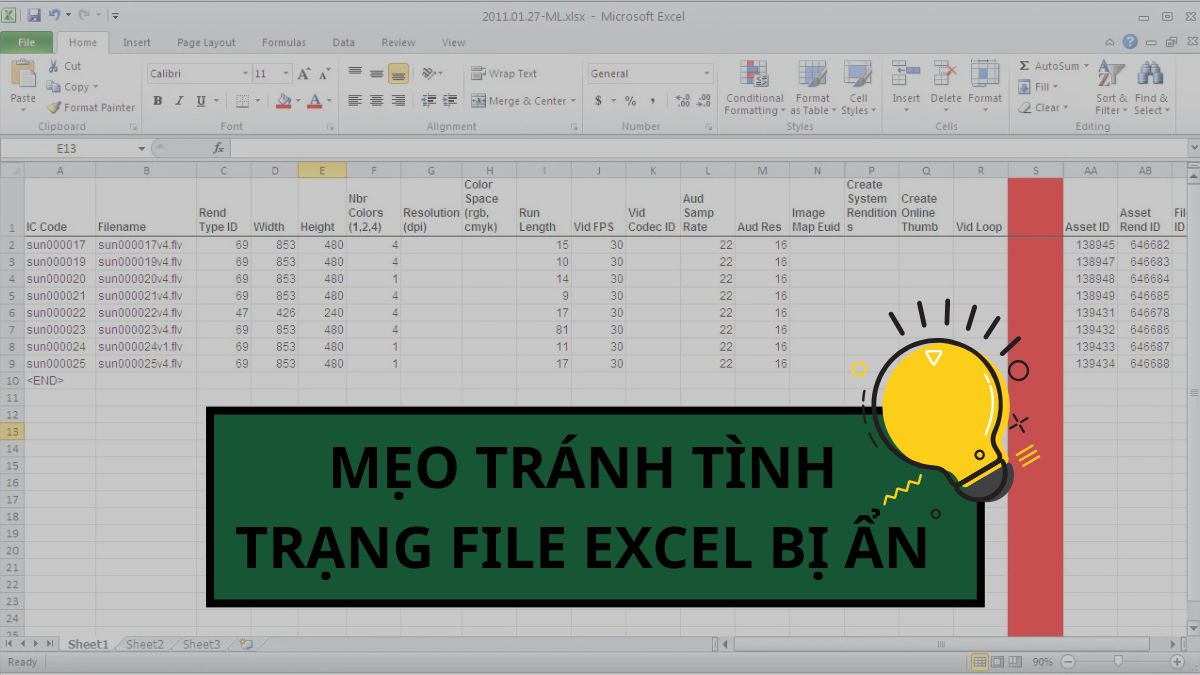 Mẹo tránh tình trạng file Excel bị ẩn