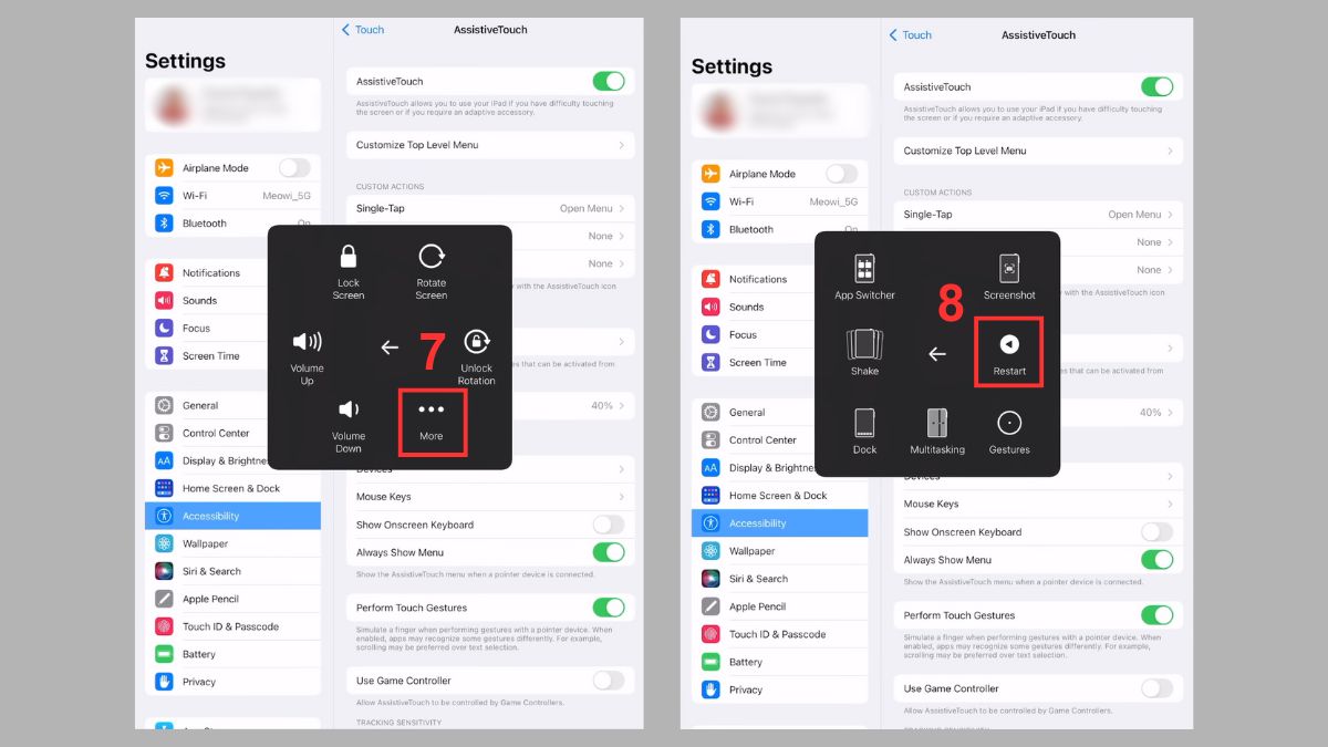 Khởi động lại iPad bằng thao tác buộc khởi động lại bước 3