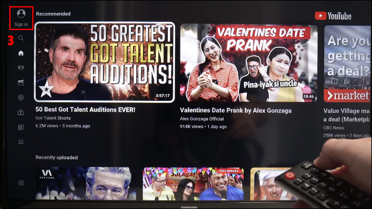 Cách xem YouTube trên tivi Samsung chi tiết bước 2