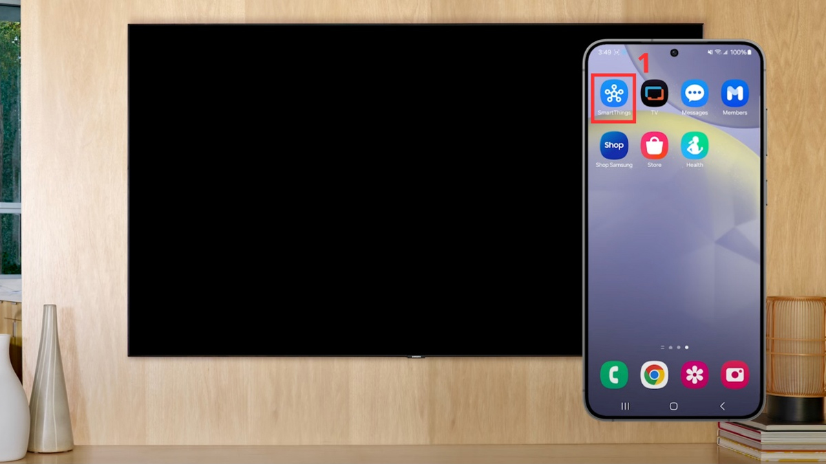 Cách mở YouTube trên tivi Samsung không cần remote bước 1