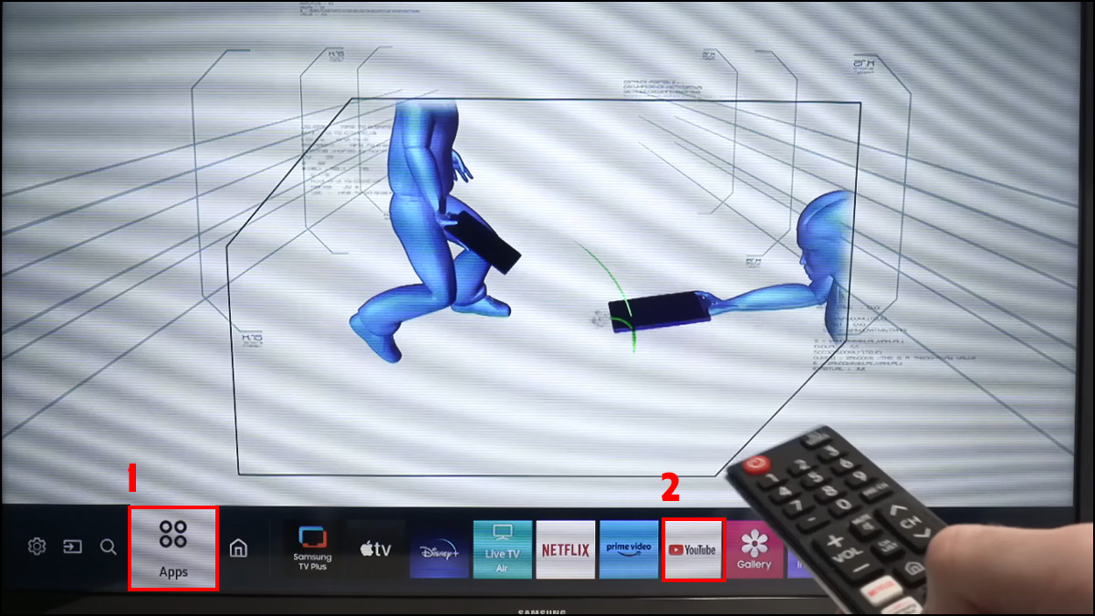 Cách xem YouTube trên tivi Samsung chi tiết bước 1