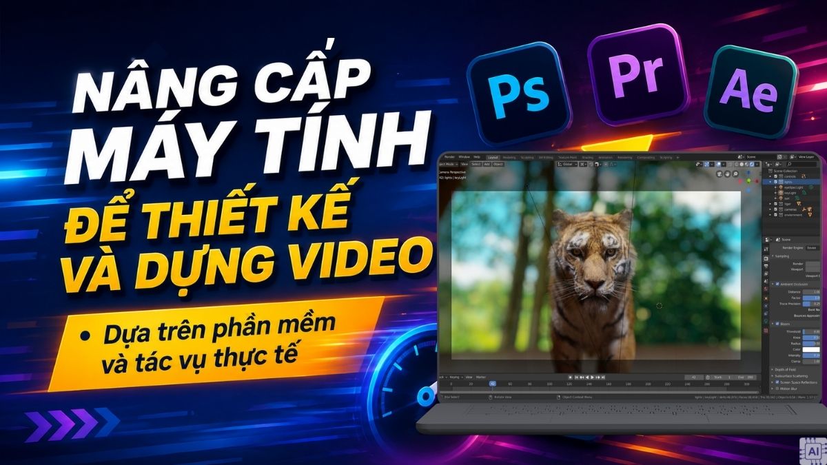Nâng cấp máy tính để thiết kế và dựng video