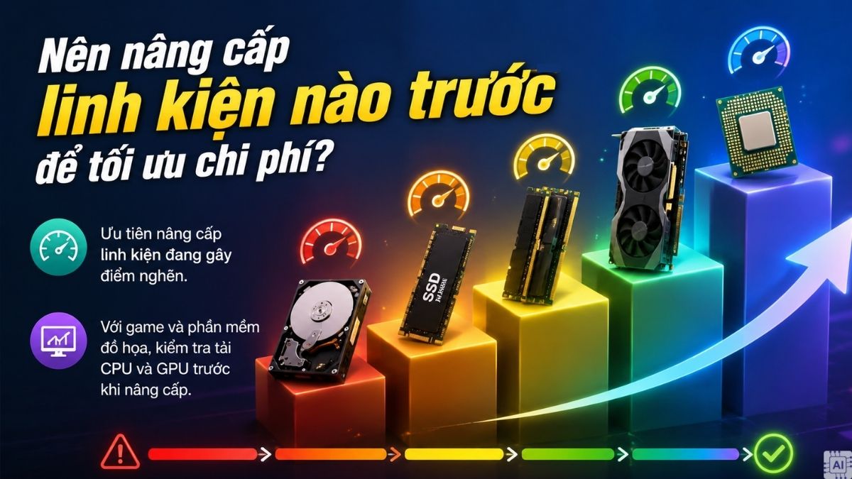 Nên nâng cấp linh kiện nào trước để tối ưu chi phí