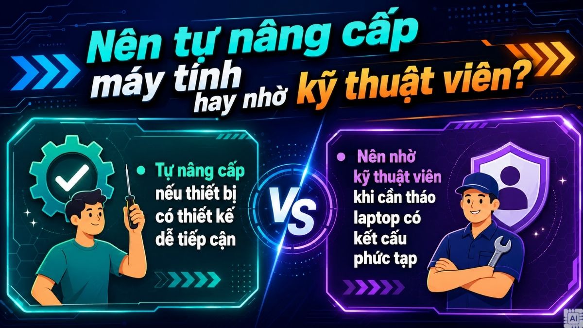 Nên tự nâng cấp máy tính hay nhờ kỹ thuật viên