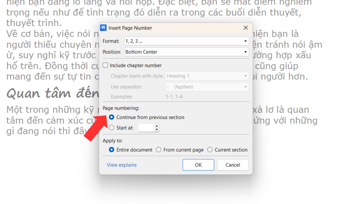 Xử lý lỗi Section Break gây lỗi định dạng
