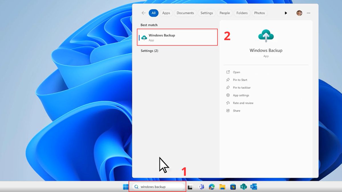 Hướng dẫn sao lưu dữ liệu trước khi reset máy tính bước 1
