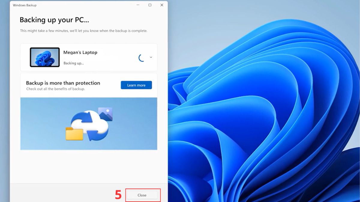 Hướng dẫn sao lưu dữ liệu trước khi reset máy tính bước 5