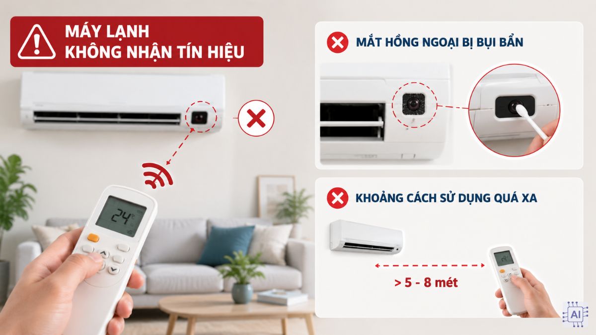 Cần reset remote nếu không nhận tín hiệu 