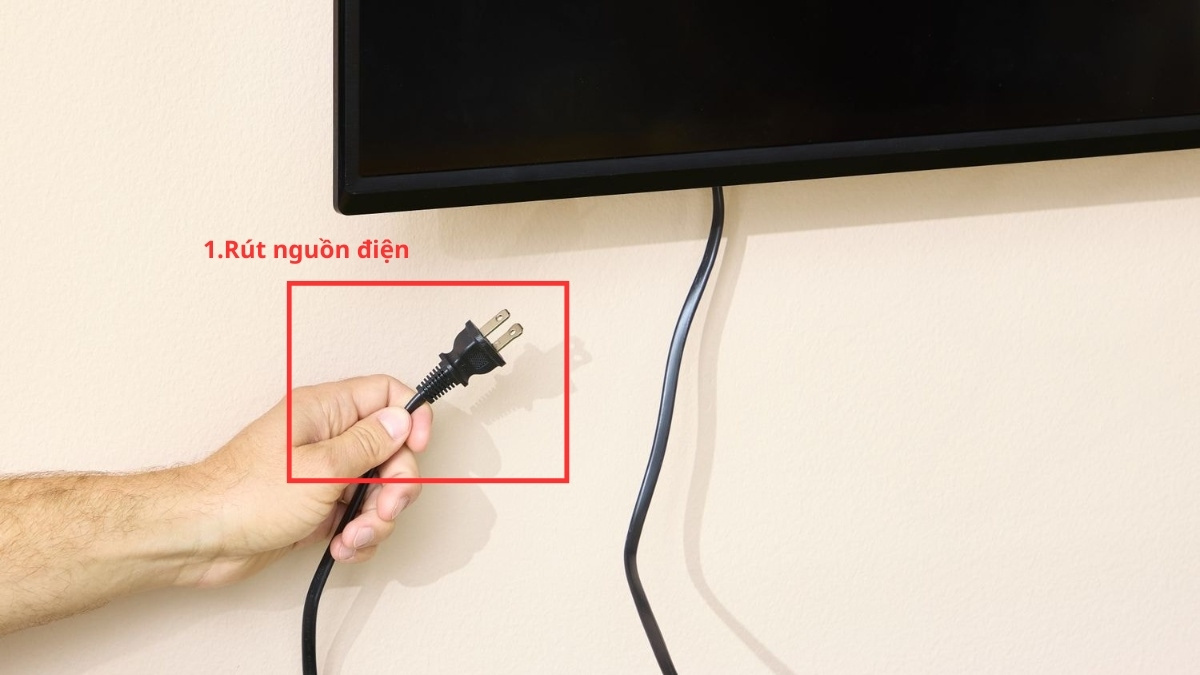 Các bước khôi phục cài đặt gốc trên tivi Sony bằng phím cứng bước 1