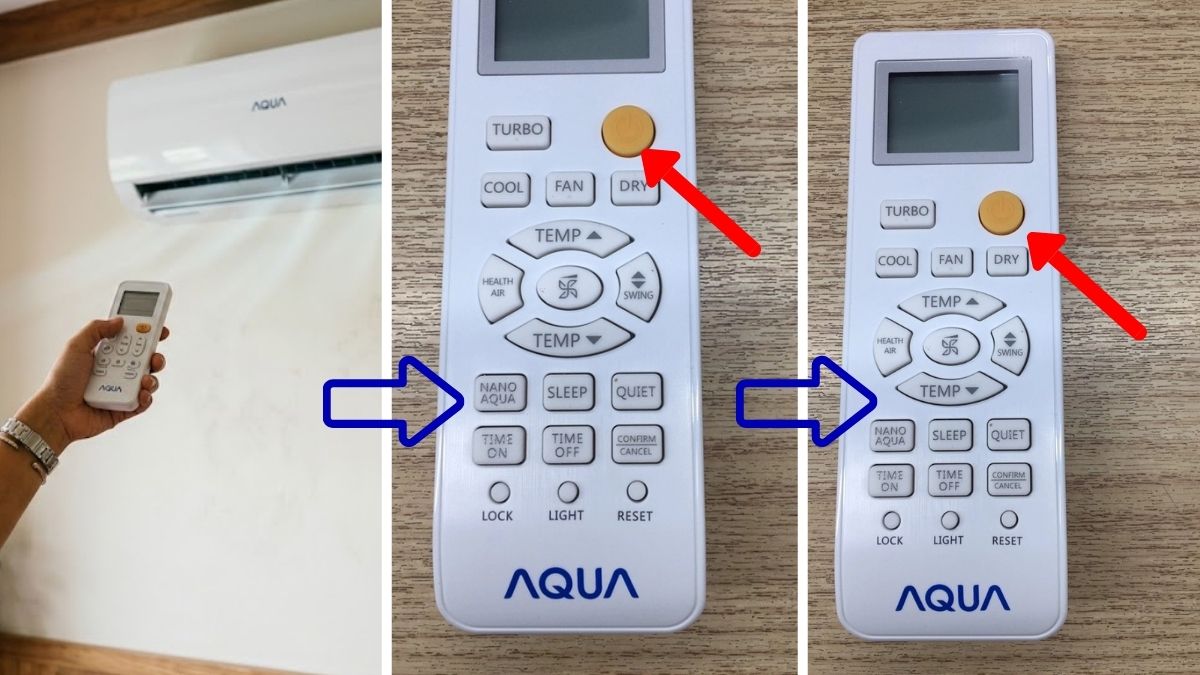 Đưa remote về hướng điều hòa
