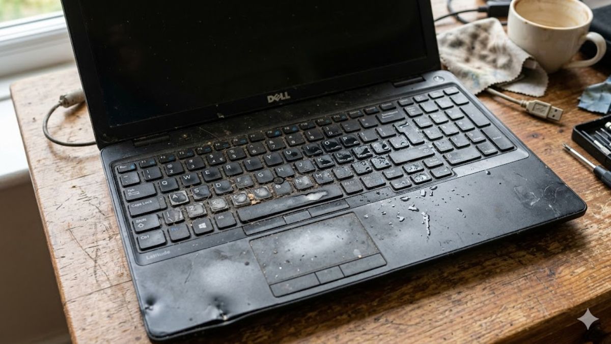 Do bụi bẩn, nước hoặc tác động bên ngoài làm bàn phím laptop Dell bị liệt