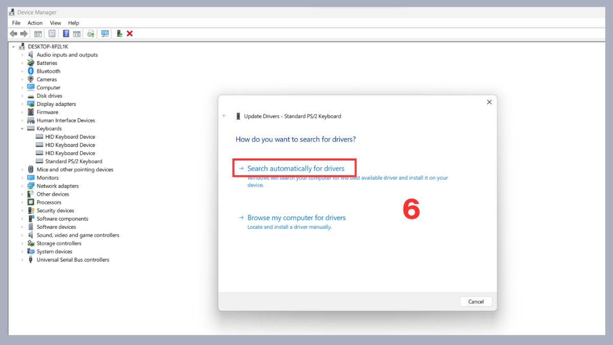 Tiến hành cập nhật Driver bàn phím cho laptop Dell