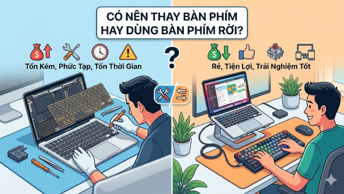 Có nên thay bàn phím hay dùng bàn phím rời?