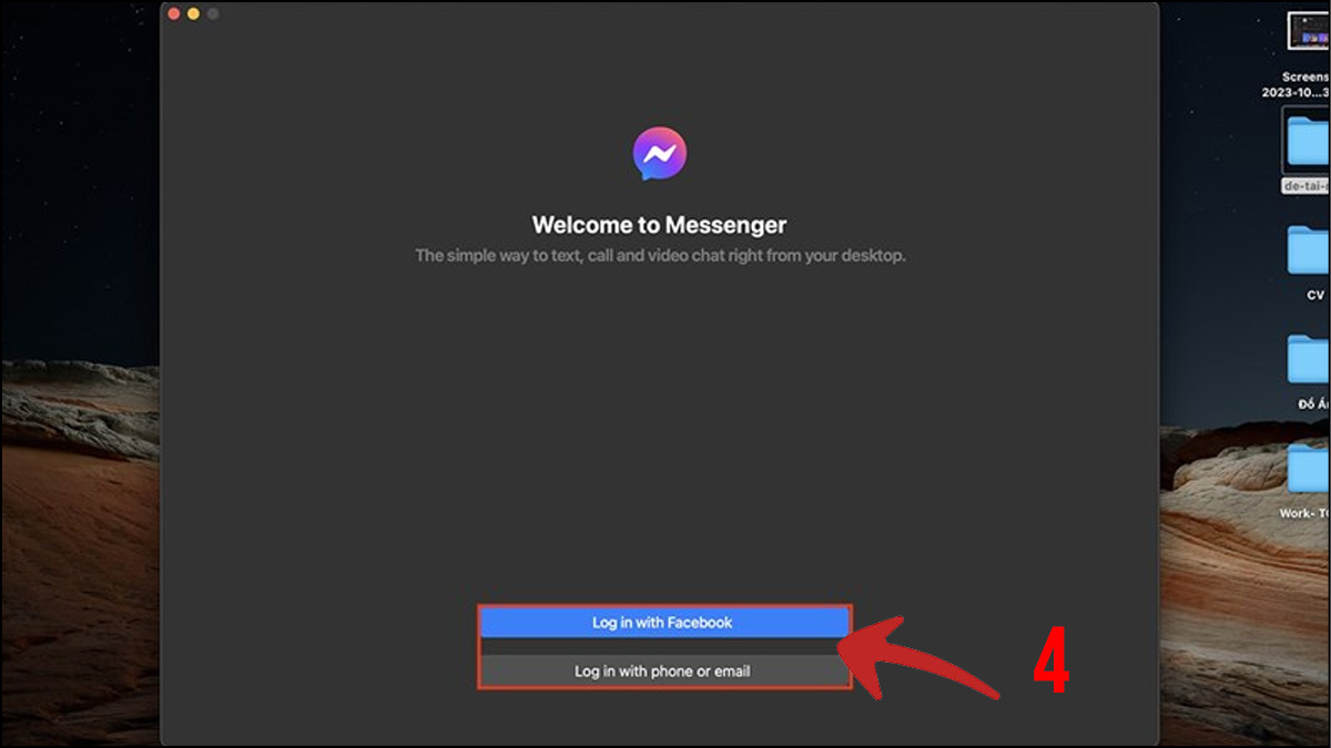 Tải ứng dụng Messenger cho Macbook bước 3