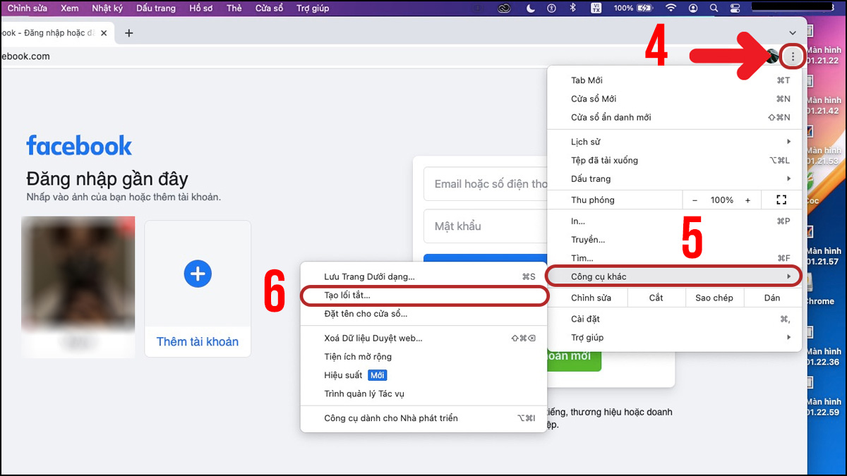 Tải Facebook cho Macbook thông qua trình duyệt web bước 3