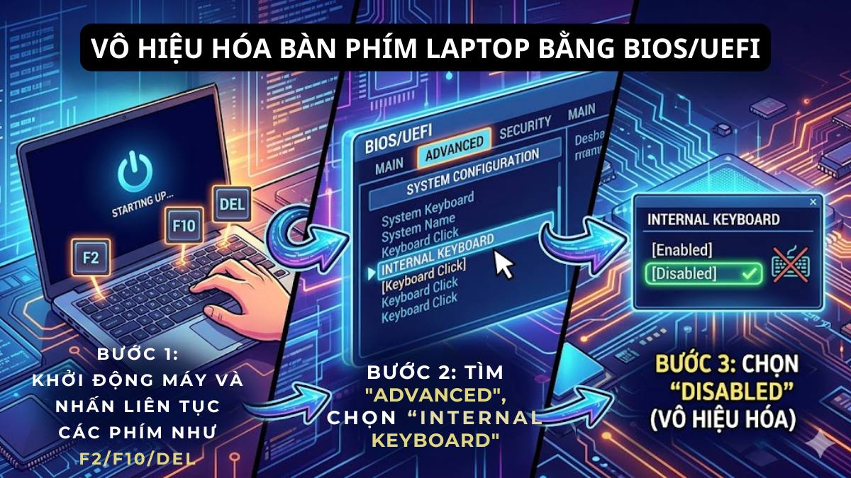 Vô hiệu hóa bàn phím laptop