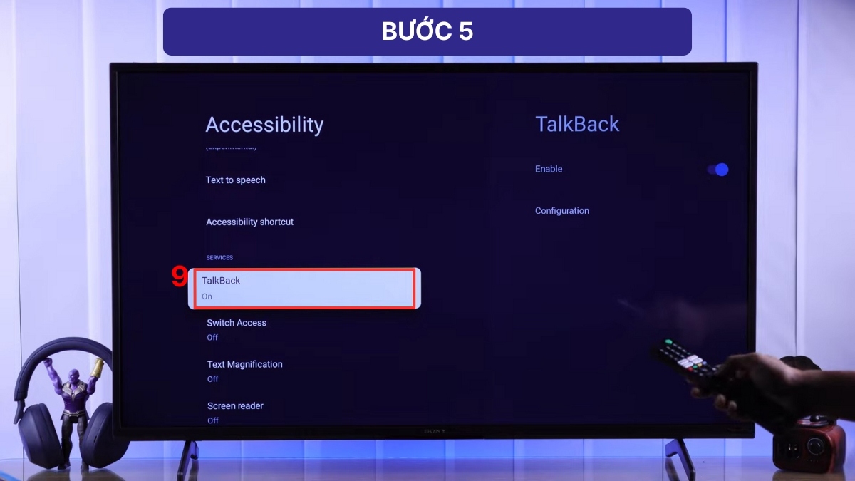 Cách tắt giọng nói trên tivi Sony bằng app điều khiển trên điện thoại bước 5