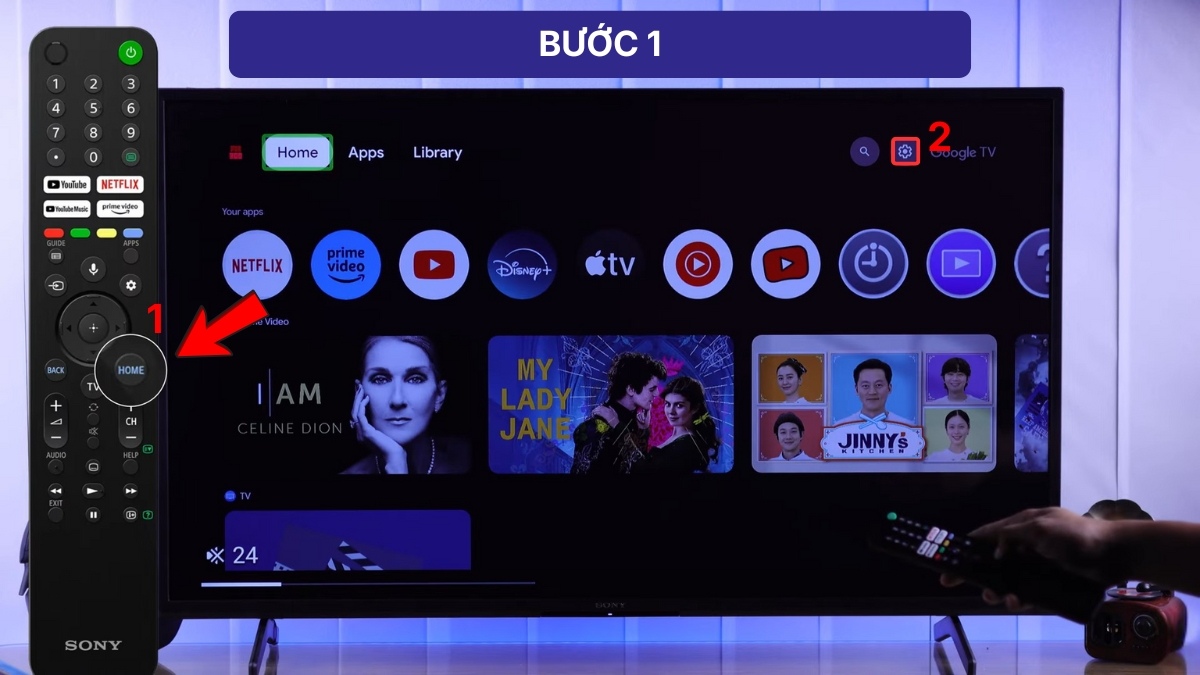 Cách tắt giọng nói trên tivi Sony đơn giản nhất bước 1