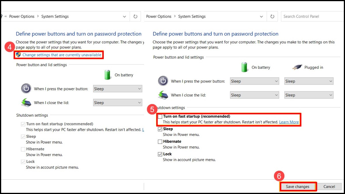 Cách tắt tính năng Fast Startup gây lỗi tắt máy bước 3