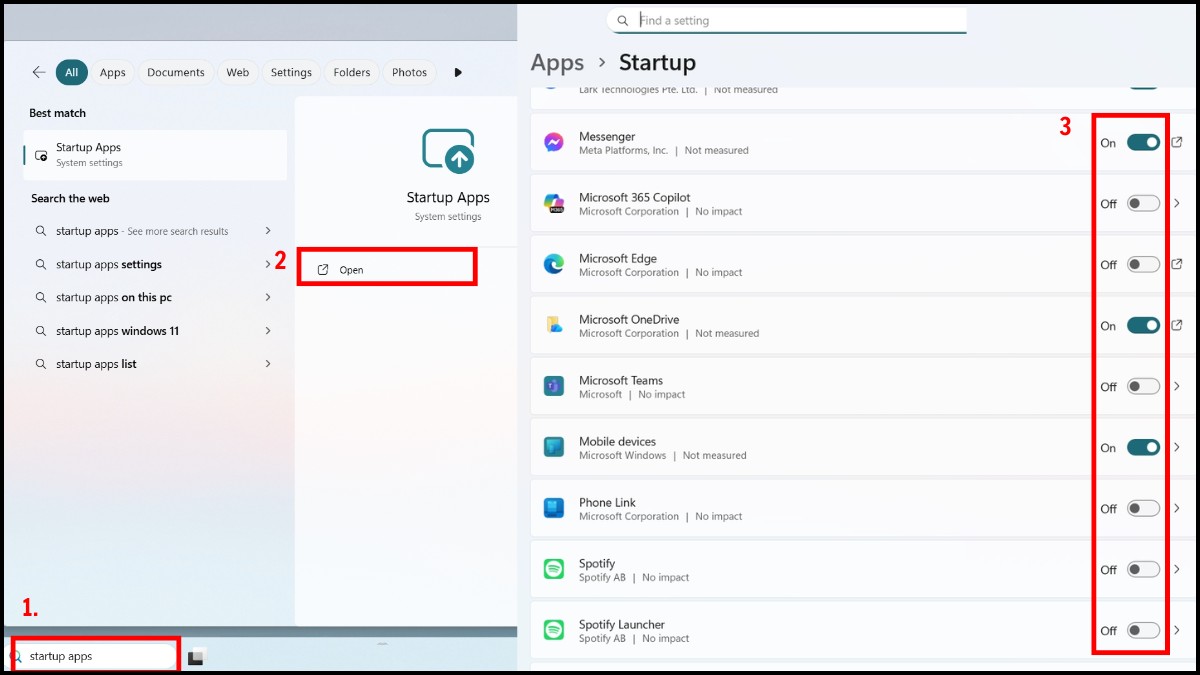 Dừng các app khởi động cùng Windows